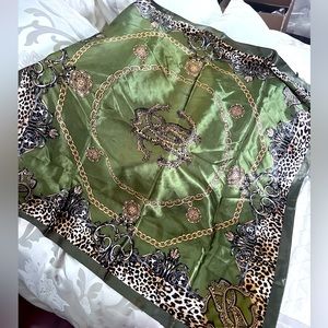 Silk Bandana 35 inches by 35 inches. Vintage style. Amazing quality.